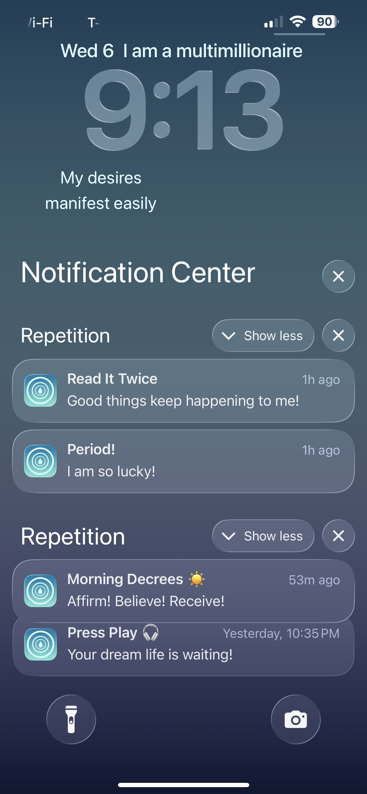 Notification and reminder settings