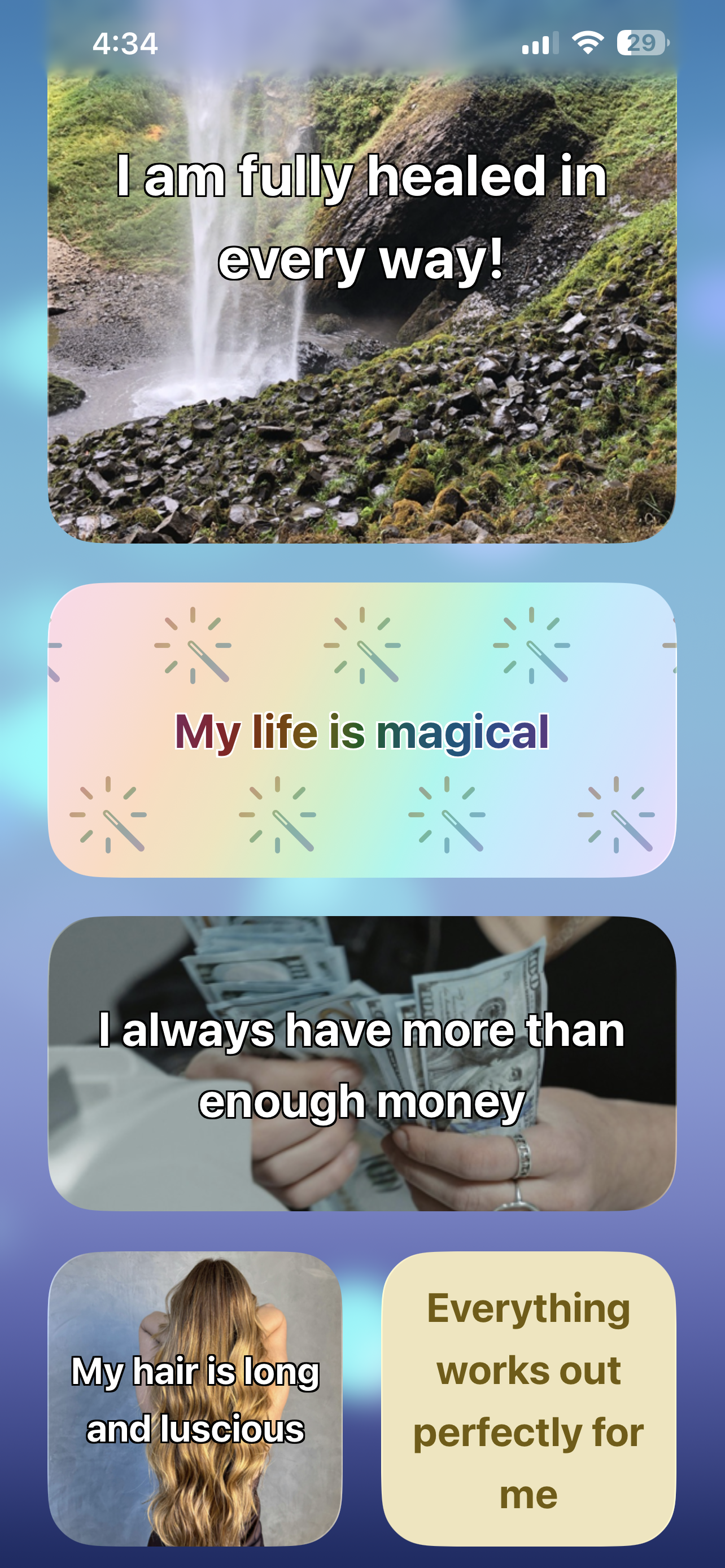 Repetition widgets on the Home Screen